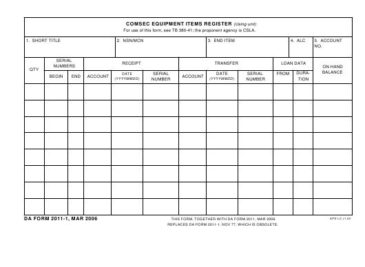 da Form 2011-1 fillable