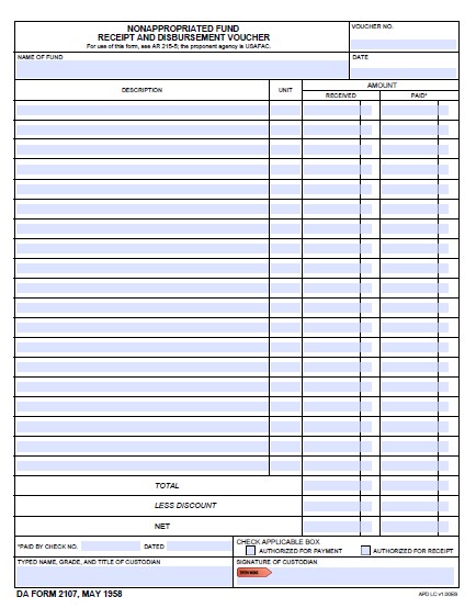 da Form 2107 fillable