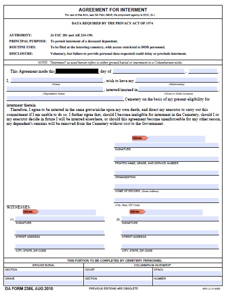 da Form 2386 fillable