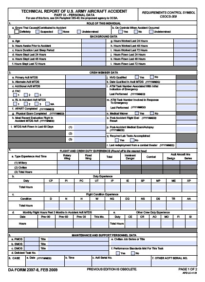 da Form 2397-8 fillable