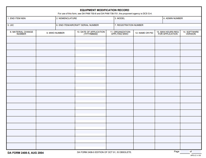 da Form 2408-5 fillable