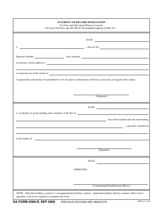 da Form 2569-R fillable