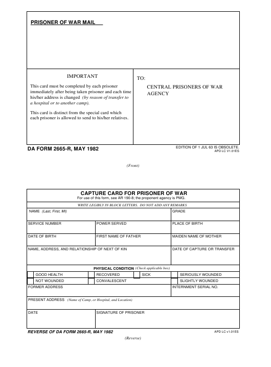 da Form 2665-R fillable