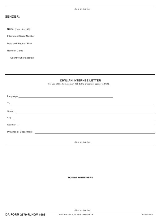 da Form 2679-R fillable