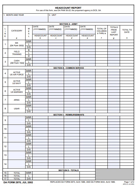 da Form 2970 fillable