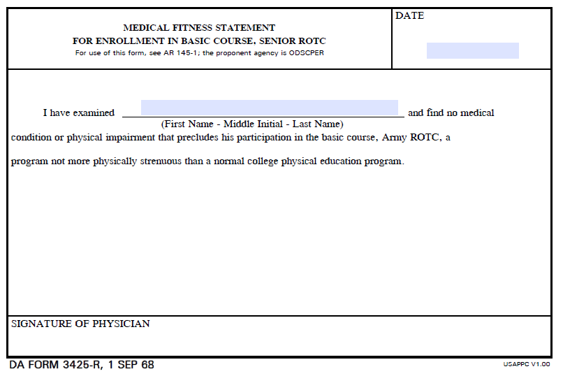 da Form 3425-R fillable