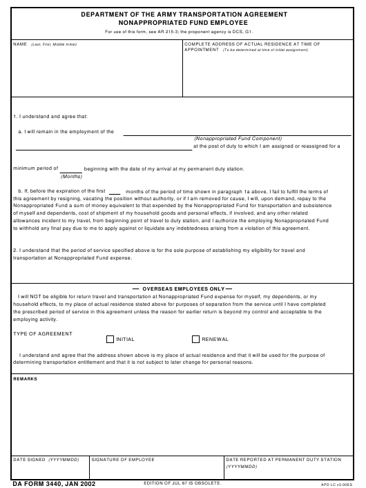 da Form 3440 fillable