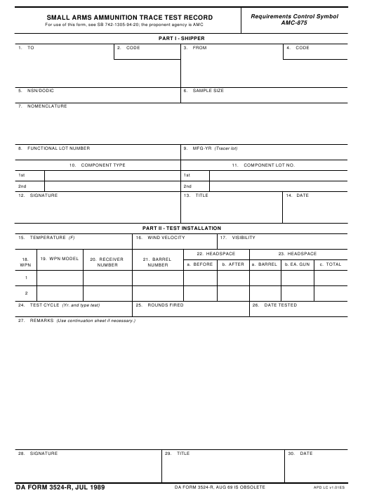 da Form 3524-R fillable