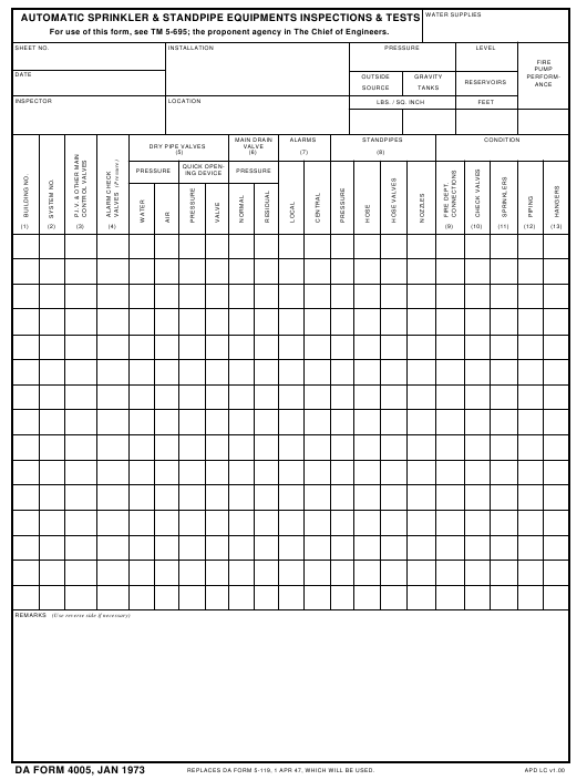 da Form 4005 fillable