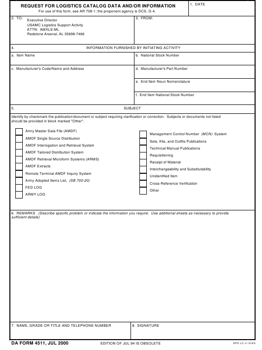 da Form 4511 fillable