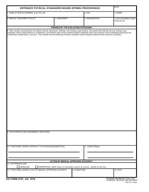 da Form 4707 fillable