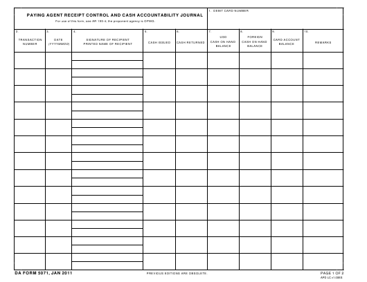 da Form 5071 fillable