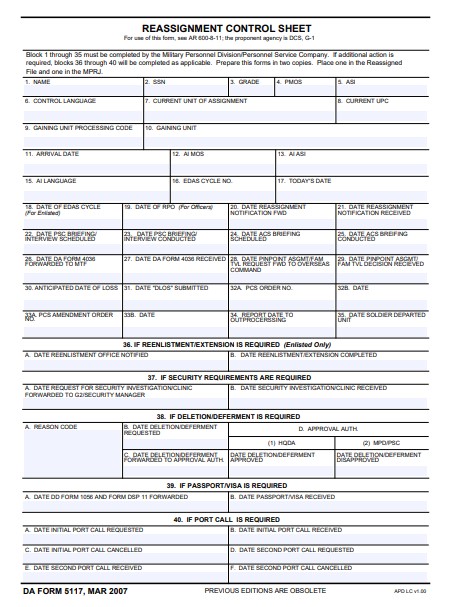 da Form 5117 fillable