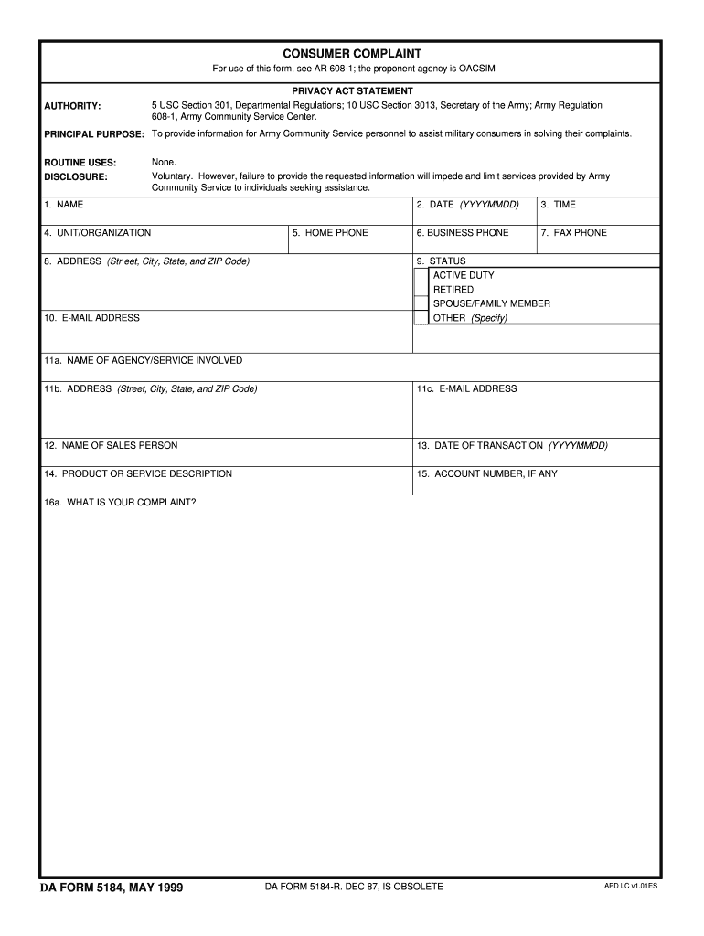 da Form 5184 fillable