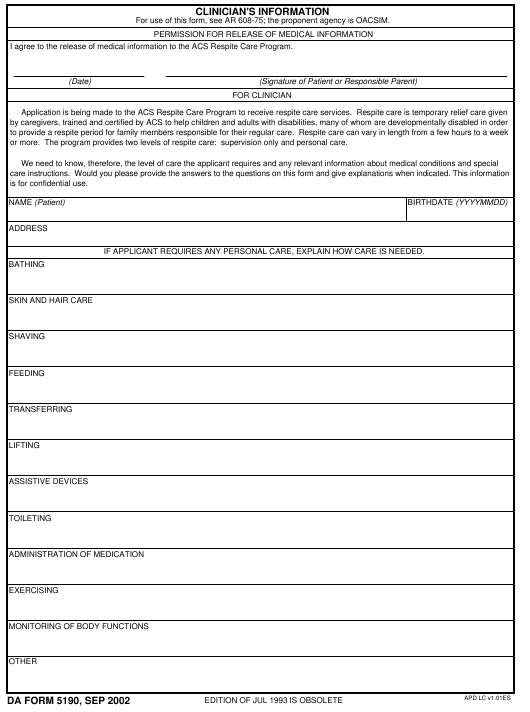 da Form 5190 fillable