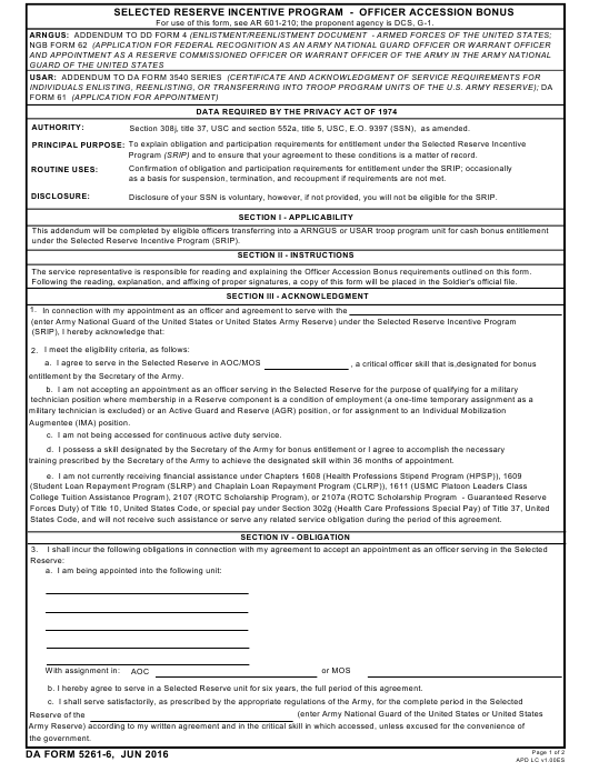 da Form 5261-6 fillable