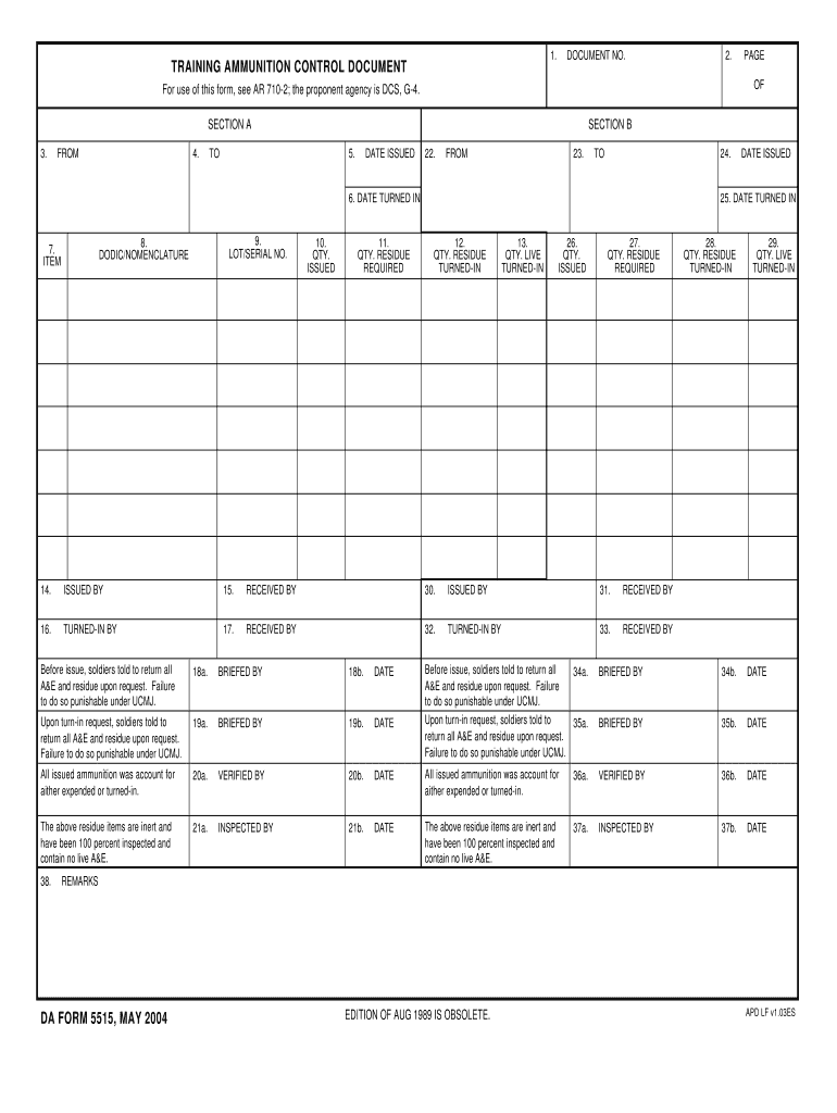 da Form 5515 fillable