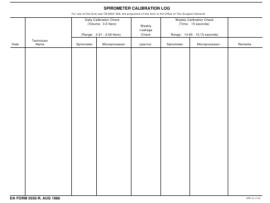 da Form 5550-R fillable