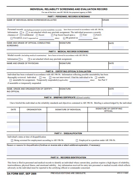 da Form 5557 fillable