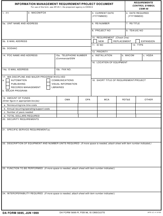 da Form 5695 fillable