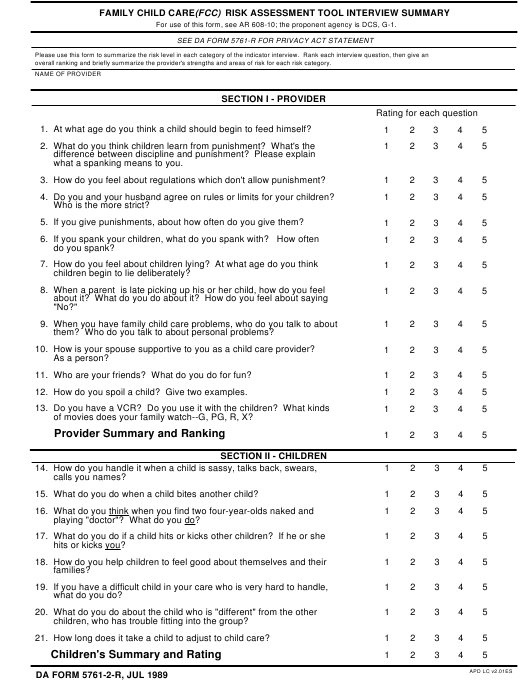 da Form 5761-2-R fillable