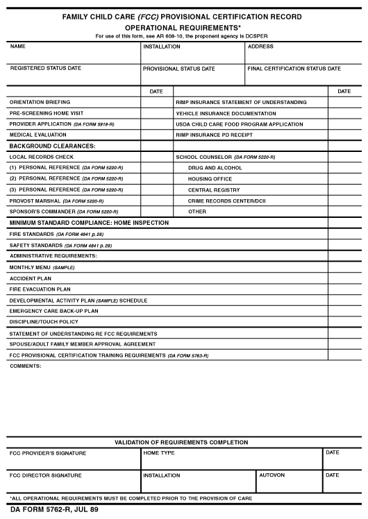 da Form 5762-R fillable