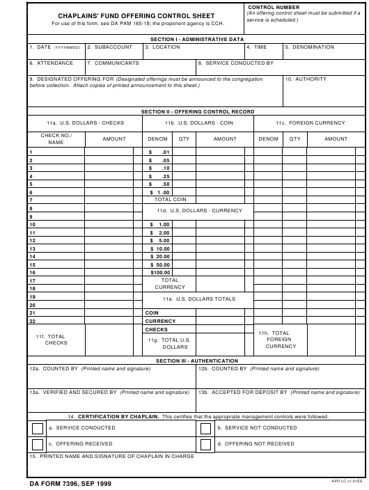 da Form 7396 fillable