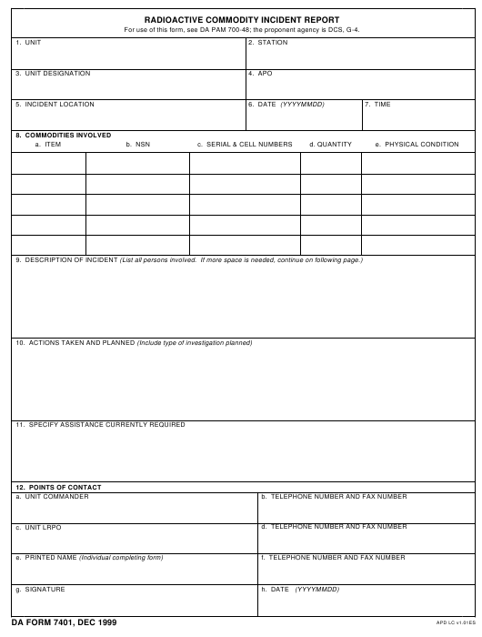 da Form 7401 fillable