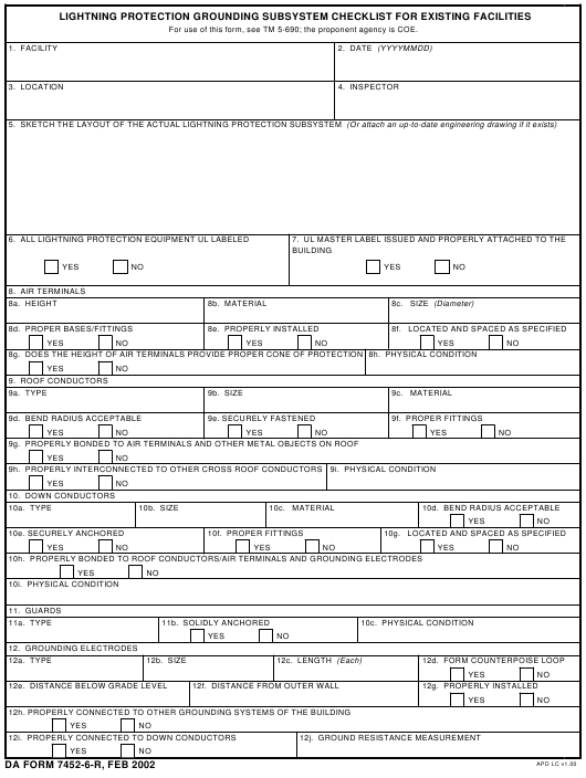 da Form 7452-6-R fillable