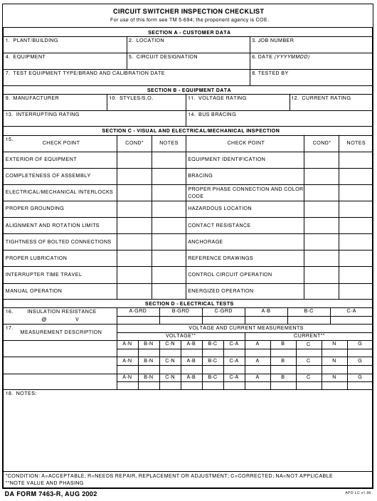 da Form 7463-R fillable