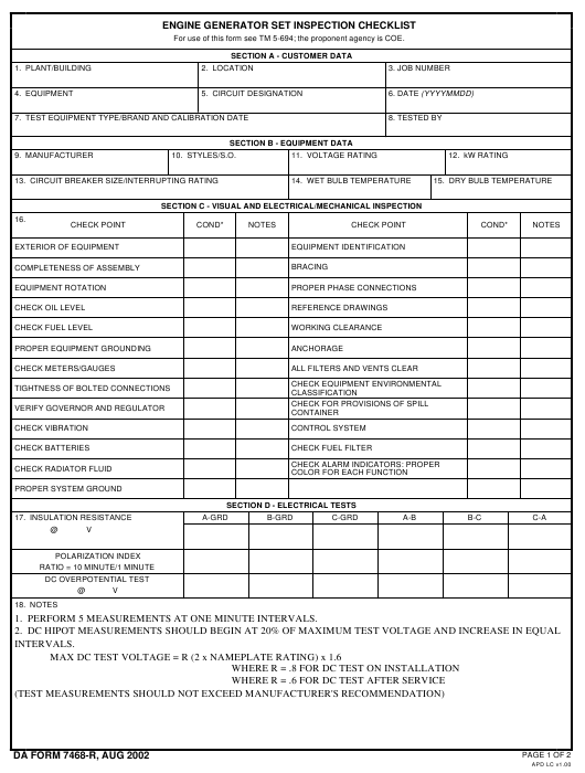 da Form 7468-R fillable