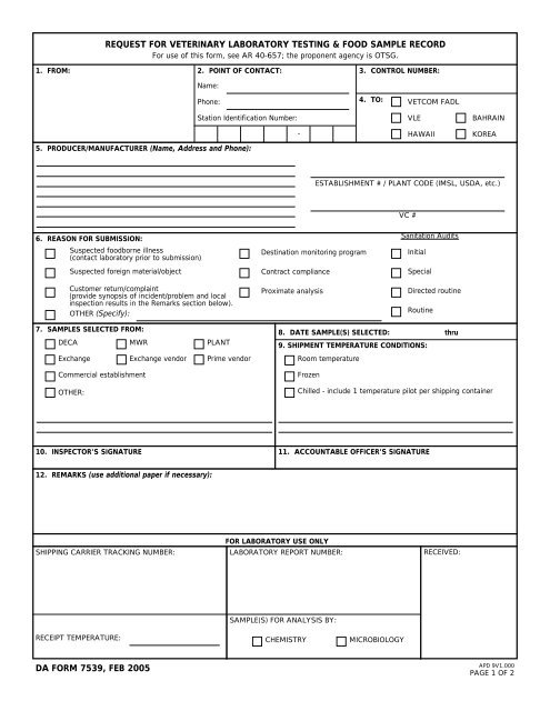 da Form 7539 fillable