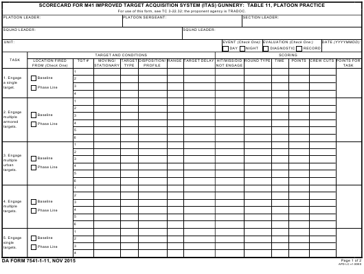 da Form 7541-1-11 fillable