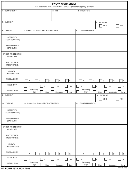 da Form 7575 fillable