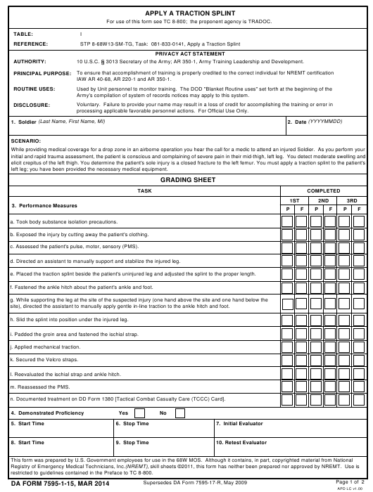 da Form 7595-1-15 fillable