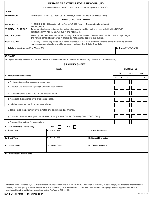 da Form 7595-1-16 fillable