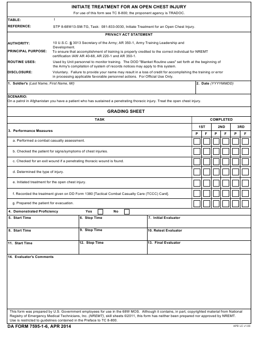 da Form 7595-1-6 fillable