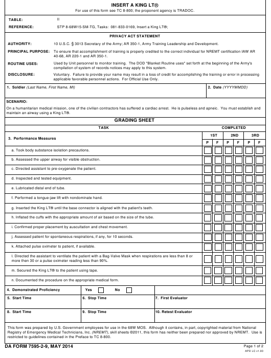 da Form 7595-2-9 fillable