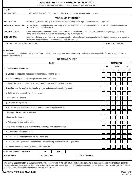 da Form 7595-3-6 fillable