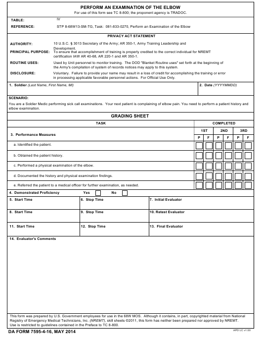 da Form 7595-4-16 fillable