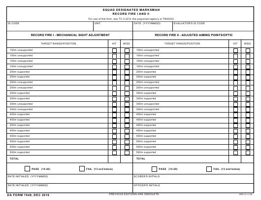 da Form 7649 fillable