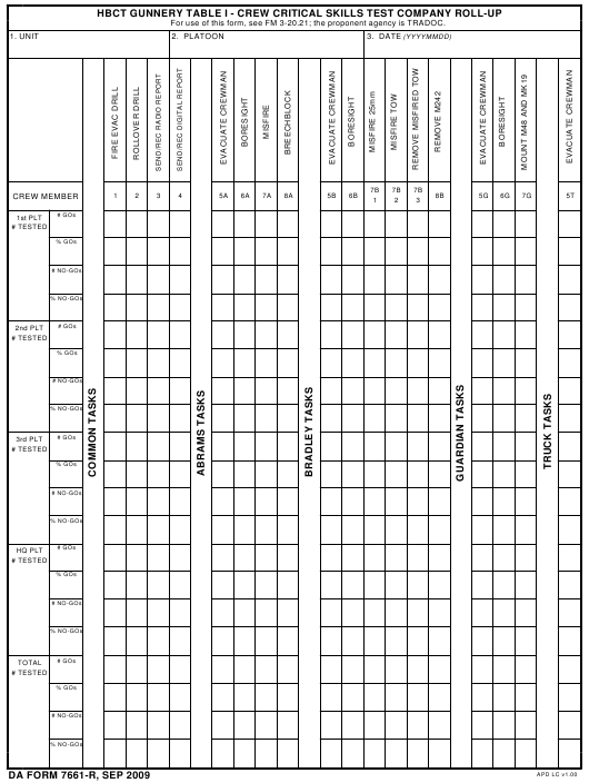 da Form 7661-R fillable