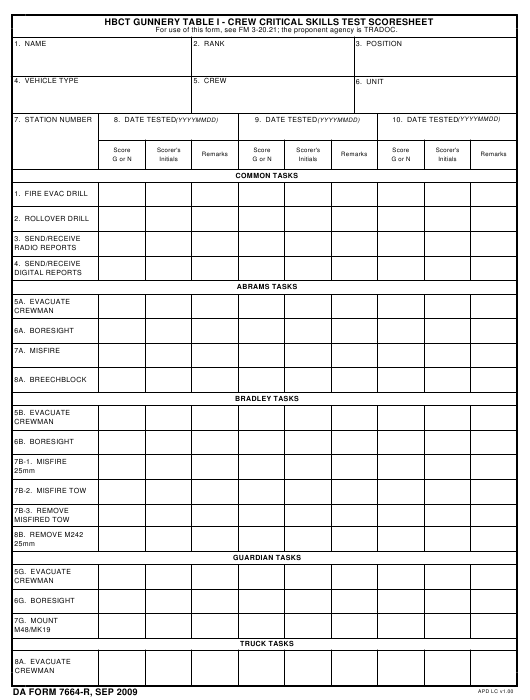 da Form 7664-R fillable