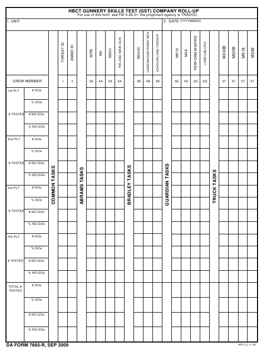 da Form 7665-R fillable