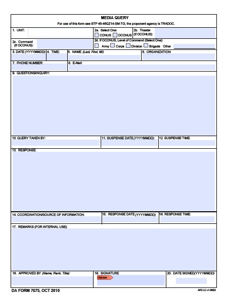 da Form 7675 fillable