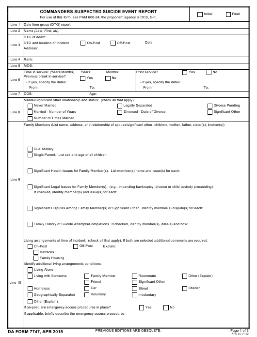 da Form 7747 fillable