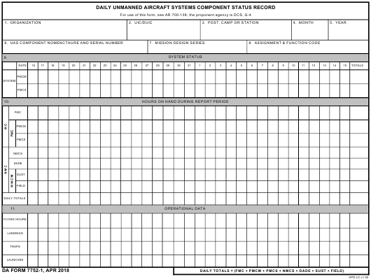 da Form 7752-1 fillable