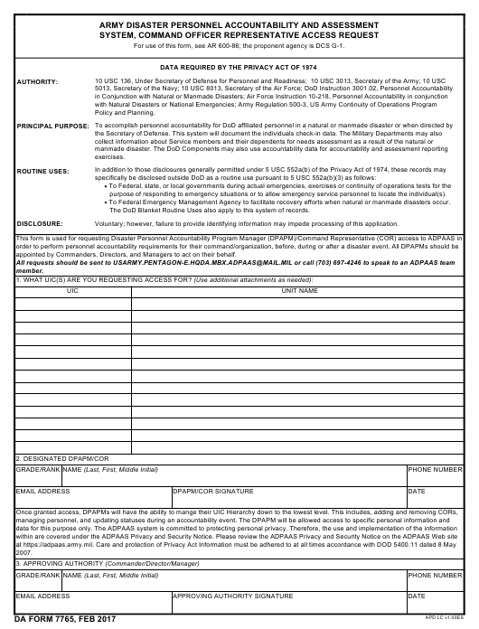 da Form 7765 fillable