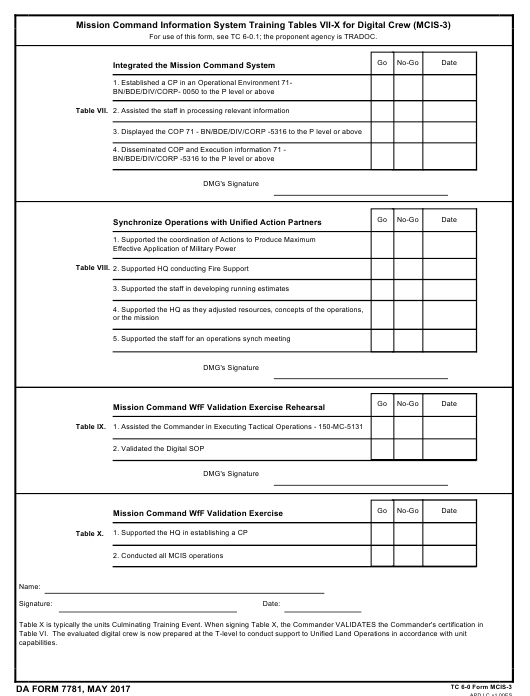 da Form 7781 fillable