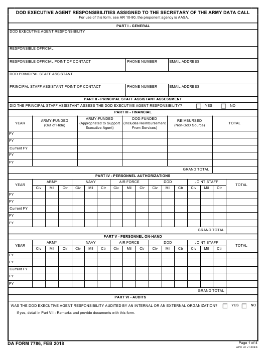 da Form 7786 fillable